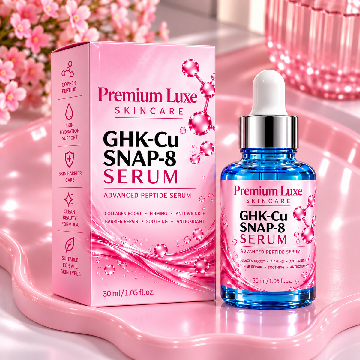 GHK-Cu + Snap 8 Peptide Repair Serum